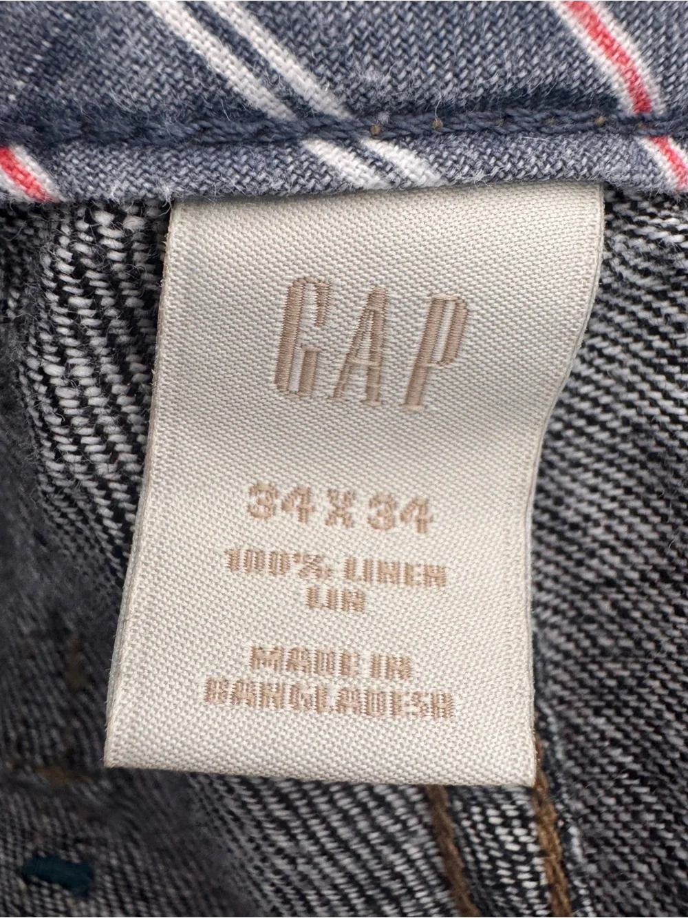 GAP Jeans Men’s 34x34 100% Linen Utility Carpenter Pants Charcoal